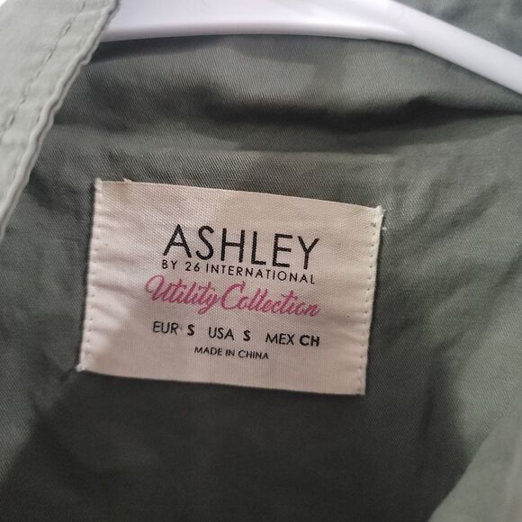 Ashley Womens Utility Jacket Size Small Green‎ Military Tiger Rhinestones - Picture 5 of 9